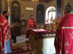 Божественная литургия в день памяти пророка Илии в храме святых апостолов Петра и Павла в Москве
