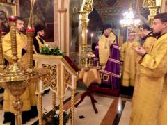 Праздничное вечернее богослужение в канун праздника святителя Николая, архиепископа Мир Ликийских, чудотворца