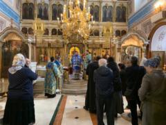 Божественная литургия в 5-ю неделю Великого поста на Сербском подворье в Москве