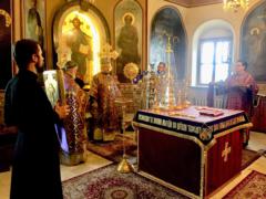 Божественная литургия в 5-ю неделю Великого поста - Преп. Марии Египетской на Сербском подворье в Москве