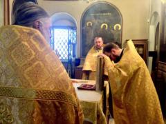 Божественная литургия в 18-ю неделю по Пятидесятнице на Сербском подворье в Москве