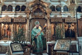 Божественная Литургия в праздник Святой Троицы на Сербском подворье в Москве (фото: Оксана Майорова)