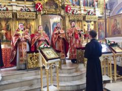 Божественная Литургия в понедельник Светлой седмицы на Сербском подворье в Москве