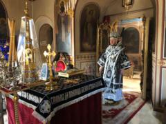 В среду 3-й седмицы Великого поста епископ Антоний совершил Литургию Преждеосвященных Даров на Сербском подворье в Москве