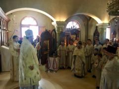 Епископ Моравичский Антоний совершил Литургию на подворье Русской Церкви в Белграде