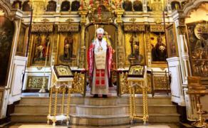 Божественная литургия в 4-ю неделю по Пасхе на Сербском подворье в Москве