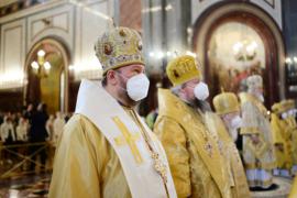 В Неделю Торжества Православия Предстоятель Русской Церкви совершил Литургию в Храме Христа Спасителя
