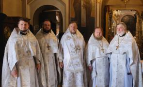 Божественная литургия в праздник Вознесения Господня на Сербском подворье в Москве