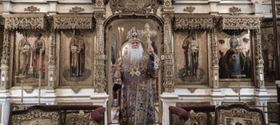 Божественная литургия в 4-ю Неделю Великого поста - Преподобного Иоанна Лествичника на Сербском подворье в Москве