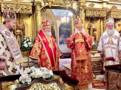 Божественная Литургия в день памяти святого великомученика Димитрия Солунского на Сербском подворье в Москве