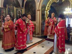 Божественная литургия в четверг Светлой седмицы на Сербском подворье в Москве