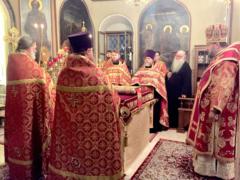 Всенощное бдение в канун праздника святого великомученика Димитрия Солунского на Сербском подворье в Москве