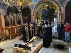 Утреня с чтением Великого канона «Стояние Марии Египетской» на Сербском подворье в Москве