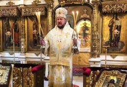 Божественная литургия в праздник Владимирской иконы Божией Матери на Сербском подворье в Москве